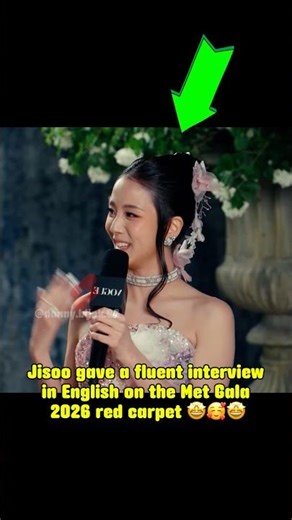 Jisoo gave a fluent interview in English on the Met Gala 2026 red carpet #jisoo #blackpink #metgala