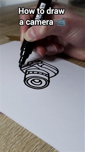 How to draw easy a camera✏️ #howtodraw #drawing #shorts
