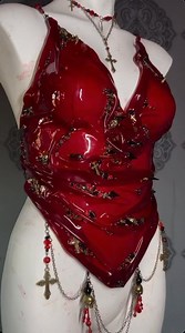 99K views · 3.1K reactions | Newest wet look corset is complete! A gothic vampire dream come true 喝 #fashion #wetlook #goth #resin #fashiondesigner #vampire #cosplay #fantasy #fantasyfashion #gown #wearableart #gothic #fyp #corset | Got to b me | Facebook