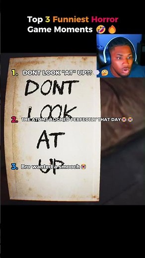 Top 3 Funniest Horror Game Moments (DONT LOOK AT UP?🤔) #horror #scary #funny