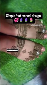🪻🪻Simlple foot mehndi design 🪻🪻