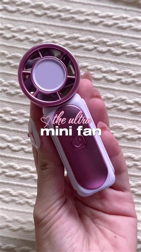 Small in size, but big on power! This is hands down the cutest and best quality mini fan I’ve ever owned. Don't let the size fool you—it packs a punch, lasts all day, and it'll not break your budget. My new summer (and commute) savior 💨 #fyp #superminifan #fypシ #ugc #foryou
