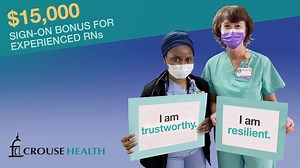 6 comments | BONUS & CULTURE: A $15,000 sign-on bonus is a great incentive… and so are competitive benefits. But even more important to your career satisfaction & engagement is an amazing nursing culture. Just ask any one of our RNs who say, "It's different at Crouse… it feels like family!" Talk to one of our recruiters today! | Crouse Health | Facebook