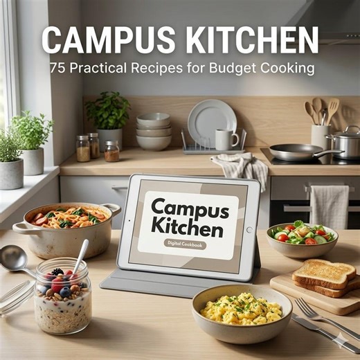 Campus Kitchen Student Cookbook 75 Easy & Cheap College Recipes Dorm Room Cooking Meal Prep Premium Artisan Collection Friendly Student Gift - Etsy