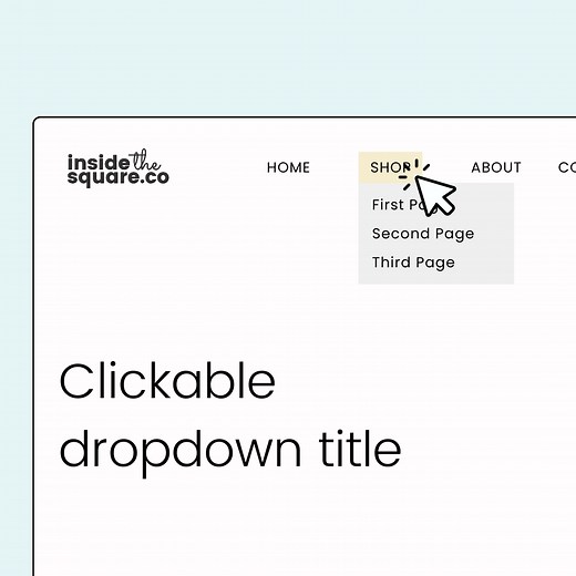 How to make a dropdown title clickable in Squarespace — insidethesquare.co - Free Squarespace Advice