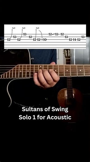 Sultans of Swing Solo Acoustic Guitar Lesson