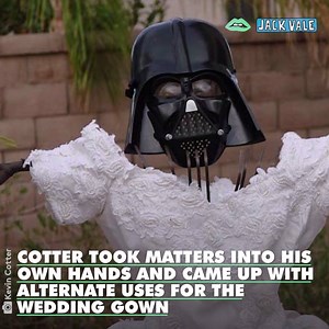 6.6M views · 1.6K reactions | This divorced man used his ex-wife's wedding dress in the most hilarious ways Via Positive News Network | Distractify | Facebook