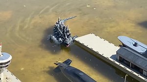 2.8M views · 10K reactions | Awesome remote control of 1/200 scale #Godzilla swiming in the lake. #kaiju #kinglfthemonsters #gojira #creative | Geekculture | Facebook