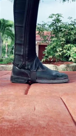 Stylish Black Riding Boots Close-Up Review