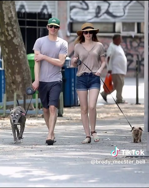 Leighton’s smile at Adam in the first picture.🥰 Leighton and Adam walking their dogs Penny and Trudy back in 2014.❤️🐶 (First Pics from July 21st 2014 and Second Pics from May 29th 2014) #adambrody #leightonmeester #husbandandwife #love #couple #soulmates #dogs #dogwalking #cutedogs 📸: @Just Jared