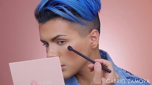 Gabriel Zamora using the Powder Contour & Highlight Kit in Medium. Medium kit still available at KKWBEAUTY.COM | KKW BEAUTY