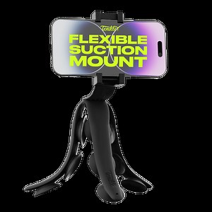Tenikle Pro Bendable Suction Cup Tabletop Tripod for Smartphones, Insta360, Action Camera Black