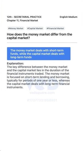 Money Market vs Capital Market Explained