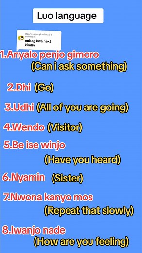 Understanding Luo Language: Key Phrases and Meanings