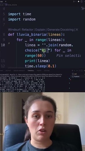 Desafio con python! Simulador de "Lluvia de Letras"