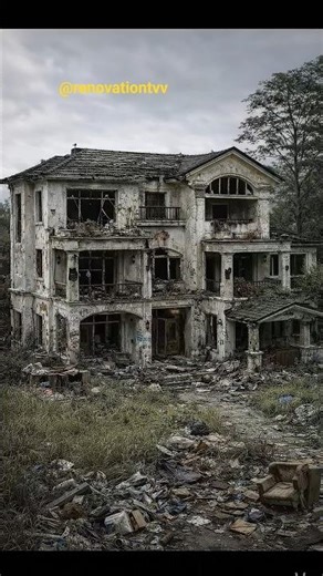 Abandoned Mansion to Luxury Dream Villa 😱 | Ultimate #shorts #viral #fyp #abandoned #renovation