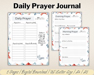 Floral Daily Prayer Journal | Prayer Planner Printable | Digital Devotional Journal | Gratitude Notes PDF | Neutral Prayer | A4 A5 US Sizes - Etsy Australia