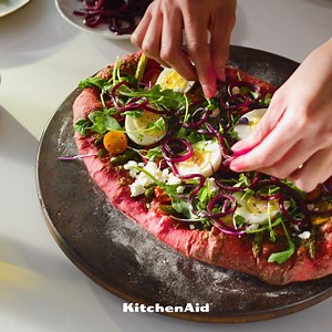 22K views · 294 reactions | Add some pizzazz to pizza night. Make Vibrant Veggie Pizza, inspired by our 2022 Color of the Year—Beetroot. https://www.kitchenaid.com/color-of-the-year.html | KitchenAid | Facebook