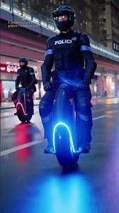 Cyberpunk Police Just Activated GOD MODE 🚨🔥 Monowheel Patrol Unit in Action!