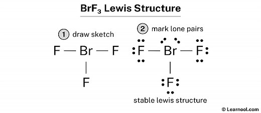 BrF3 Lewis structure - Learnool