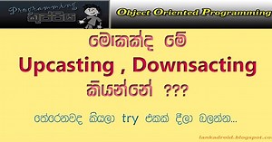 OOP Sinhala Tutorial Part 11 ( Upcasting & Downcasting )