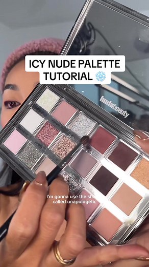 Glam Eyeshadow Makeup Tutorial for Winter ❄️ | ICY NUDE PALETTE