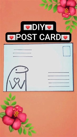 Make This for Your Crush 😍 DIY Love Postcard Idea 💌 #shorts #diy #love #viral #explore #trending