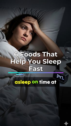 Can't Sleep? Try These 6 Sleep Foods Tonight 💤😴 #sleep #sleepbetter #insomnia #sleephacks #viral #yt