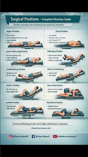 Surgical Positions Explained | Supine, Prone, Lithotomy | OT Nursing Quick Revision