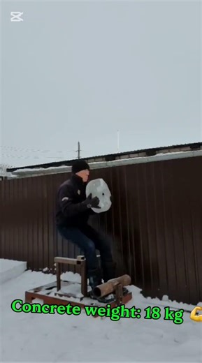 “DIY Squat Machine + Concrete Weight 💪 | Home Strength Challenge”