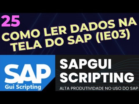 25 Como Coletar Dados na Tela do SAP com a IE03 - SapGui Scripting