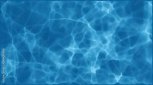 Water surface texture background concept. Top view of pure blue water in the pool with light reflections. Seamless Looping 3D Animation. 4K Stock Video