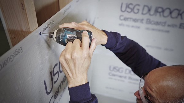 USG Durock Brand 1/4 in. x 3 ft. x 5 ft. Cement Board with EdgeGuard 170215