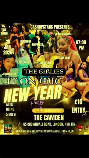 Joanna Johnson on Instagram: "Cashup stars present lit on mic showcase networking events the multi-talented musician @lady.jojo.x Will be performing live on the big stage, at The Camden Club, Wednesday 28th January 2026. Live, From 7pm til late. With all the best talented artists from London & Essex! Night not to miss out on, always lit! 🤩🎶🔥🌟❤️ #ukartists #ukmusicians #cashupstars #thegirlies ❤️🎵💃 @litonmic_ent @cashup_starsrecords @ferrari_f160"