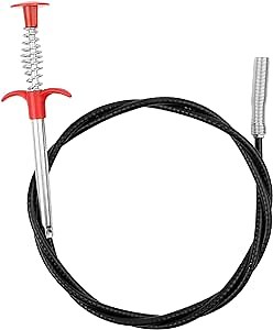 62"Drain Clog Remover Tool, Drain Cleaner Flexible Grabber Claw Reacher Tool with 4 Claws Bendable Hose Pick Up Reaching Assist Tool for Litter Pick, Home and Kitchen Sink, Drains, Toilet