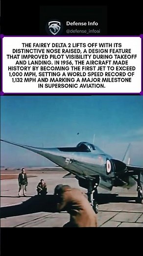 Fairey Delta 2 Breaks 1,000 mph | Historic Supersonic Speed Record (1956) ✈️