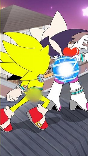Super Sonic Destroys Rouge the Bat