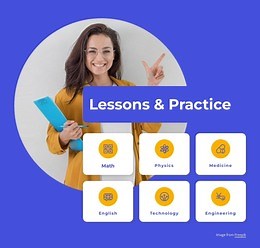 Lessons for students - HTML Template by Nicepage