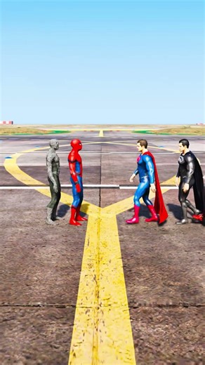 SPIDE-RMAN VS SUPERMAN SUPERHEROS BATTLE #shorts #gta5 #hulk