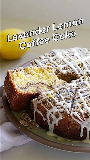 Lavender Lemon Coffee Cake Recipe | Easy Summer Brunch Dessert