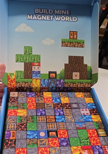 Bring their favorite blocky world to life with this 200-piece magnetic building set. These STEM-focused blocks use magnets to stay connected, making it easy for kids to build stable structures like swords, castles, and landscapes. It's a great screen-free activity that develops fine motor skills and creativity. Plus, it comes with a drawstring bag to keep the pieces organized after playtime. ​#tiktokshop #magneticblocks #stemtoys #kidsactivities #buildingblocks