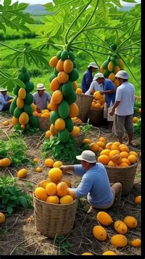Fresh Fruit Packing in the Village Fields #ASMR #Ai #Shorts #agriculture