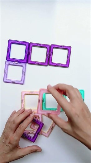 Oddly Satisfying Magnetic Tile Colour Sorting | Clean Visual Organisation #Shorts