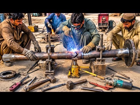 Massive Axle Failure! Mechanics Repair A Broken Heavy Equipment Axle