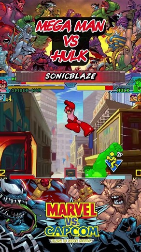 Mega Man finishes Hulk in MvC 🤖🧪