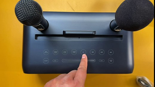 Portable Karaoke Machine with 2 Wireless Microphones, LED Screen, and Bluetooth Speaker. Supports AUX/USB/Type C/TF Card. Ideal for Home, Party, and Outdoor Activities. Perfect for Kids and Adults