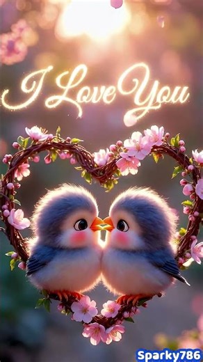 Adorable Birds 💕 I Love You Animation