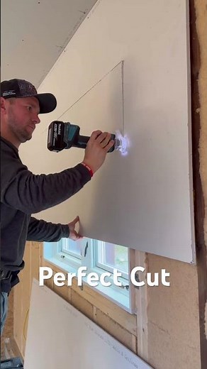 How to Drywall around Windows. Makita Drywall Cutout Tool. #diy #tools #construction