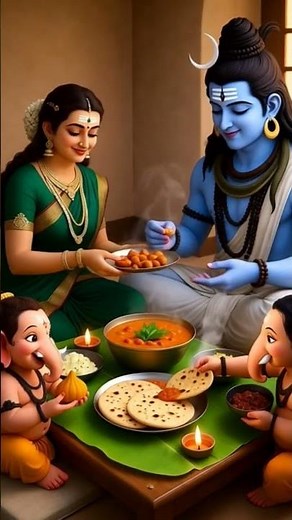 Lord Shiva Eating | #ai #food #youtubeshorts