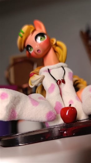 Nero on Instagram: "AppleJack / My little pony 🍎 Hamdmade polymer clay figurine Master model for plastic cast Text me to DM for take one❤️ #mlp #mylittlepony #applejack #pony #aj"